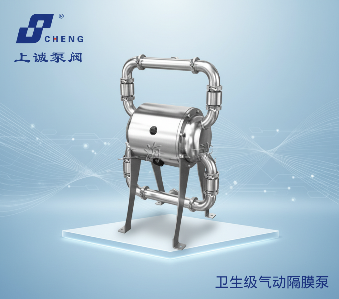 衛(wèi)生級(jí)氣動(dòng)隔膜泵工作原理及結(jié)構(gòu)詳解｜上誠(chéng)泵閥