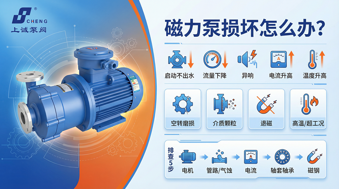 磁力泵損壞怎么辦？常見故障原因與維修處理步驟詳解