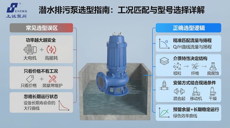 潛水排污泵選型指南：工況匹配與型號(hào)選擇詳解