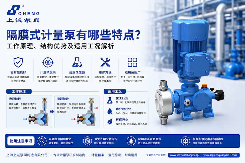 隔膜式計(jì)量泵有哪些特點(diǎn)？工作原理、結(jié)構(gòu)優(yōu)勢(shì)及適用工況解析