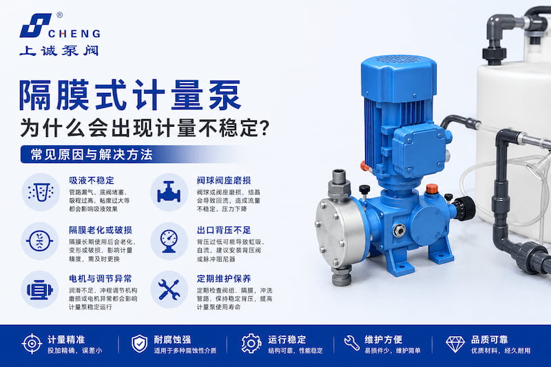 隔膜式計(jì)量泵為什么會(huì)出現(xiàn)計(jì)量不穩(wěn)定？常見原因與解決方法 